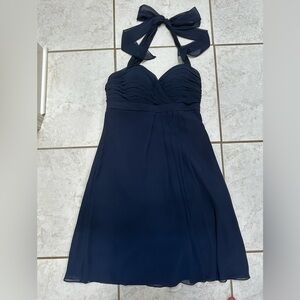 Navy Bill Levkoff cocktail dress